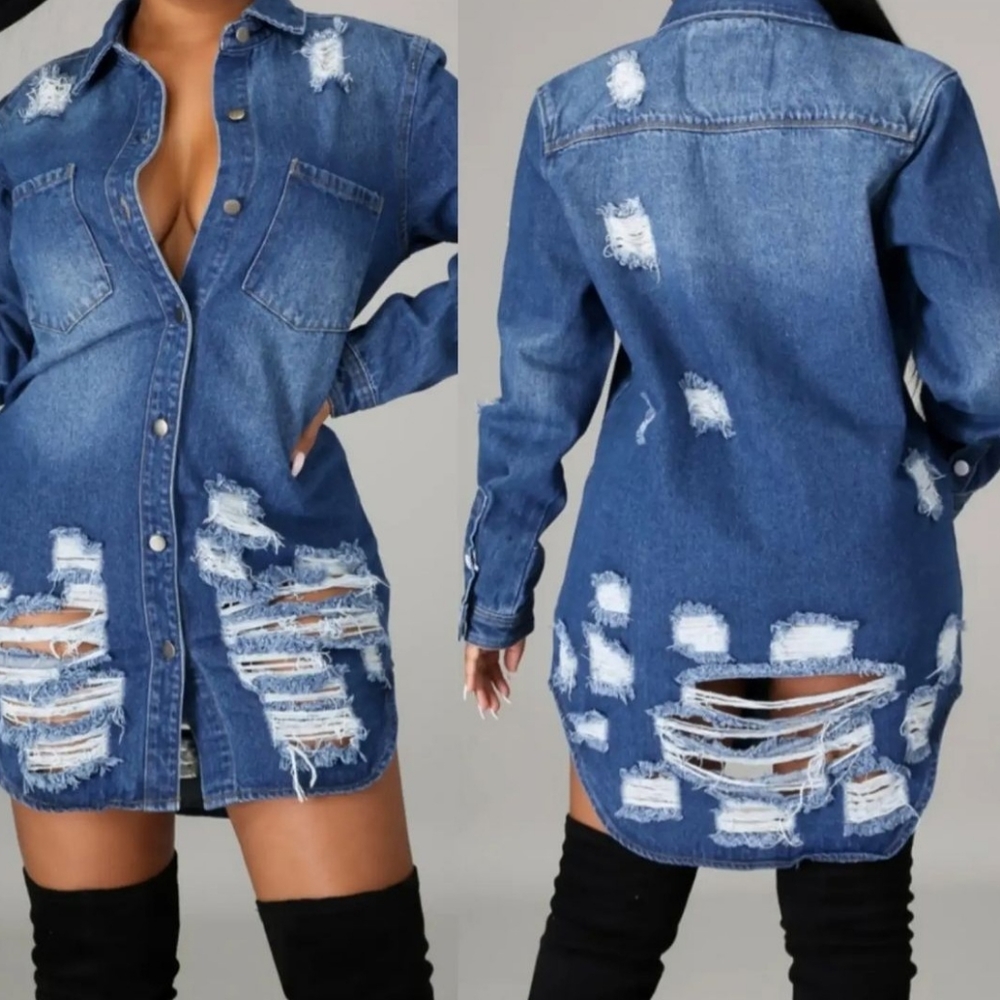Distressed Denim Jacket